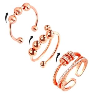 3PCs Spinner Ring Fidget Ring Anxiety Ring